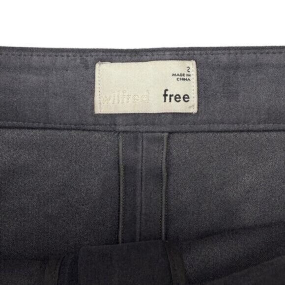Artizia Wilfred Free Centinela Vegan Suede Skirt Size 2 Gray - Picture 4 of 6